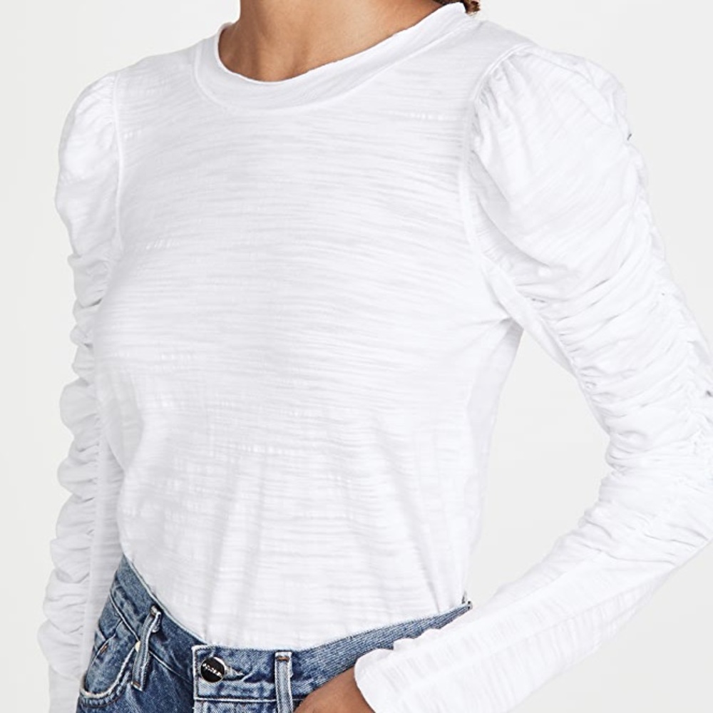 Free People Natasha Ruched Long Sleeve Top